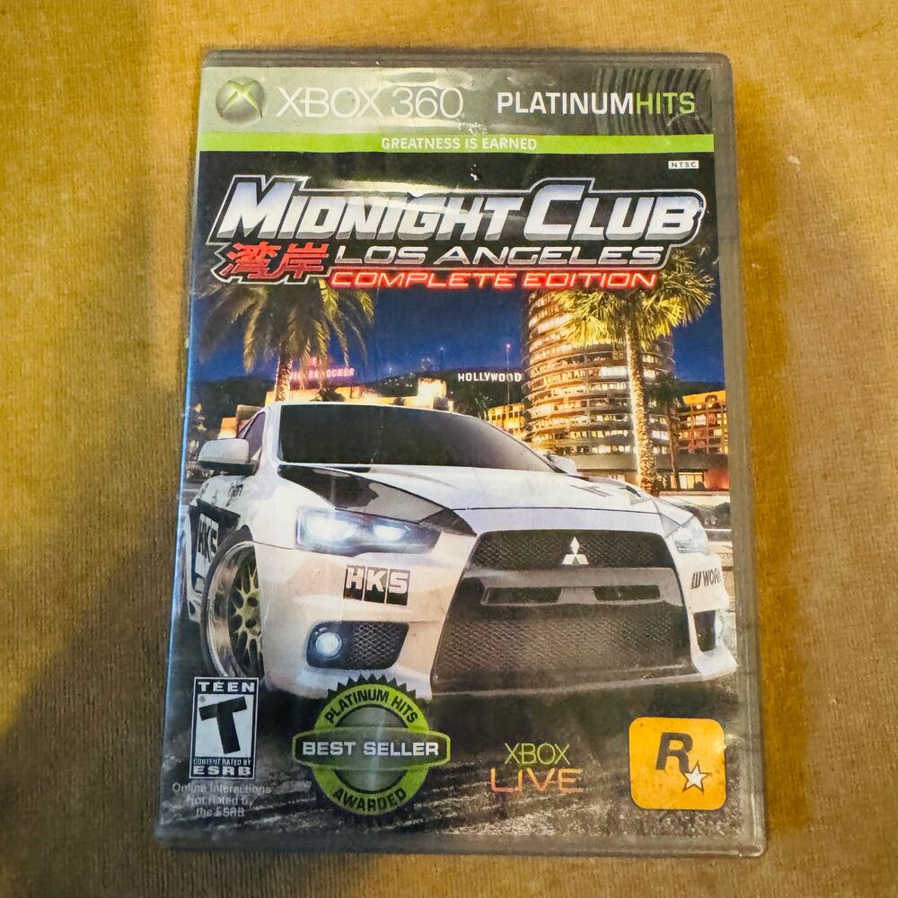 XBox 360 Midnight Club: Los Angeles Complete Edition Video Game Tested & Working